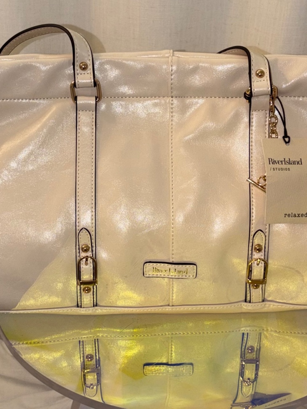 River Island large faux leather tote